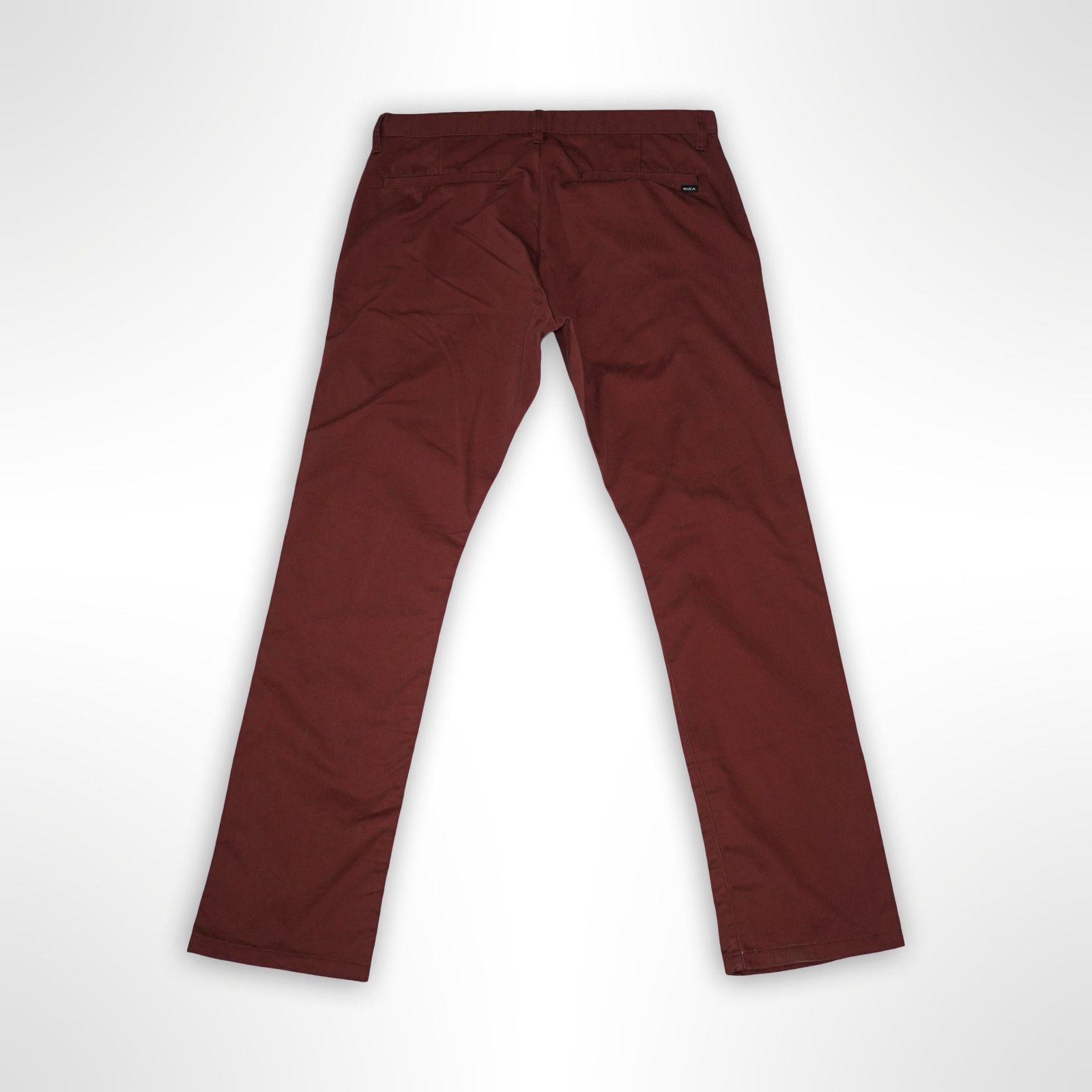 RVCA RVCA Men's Chino Pants Burgundy Maroon 38x32 Slim Fit Size US 38 / EU 54 - 2 Thumbnail