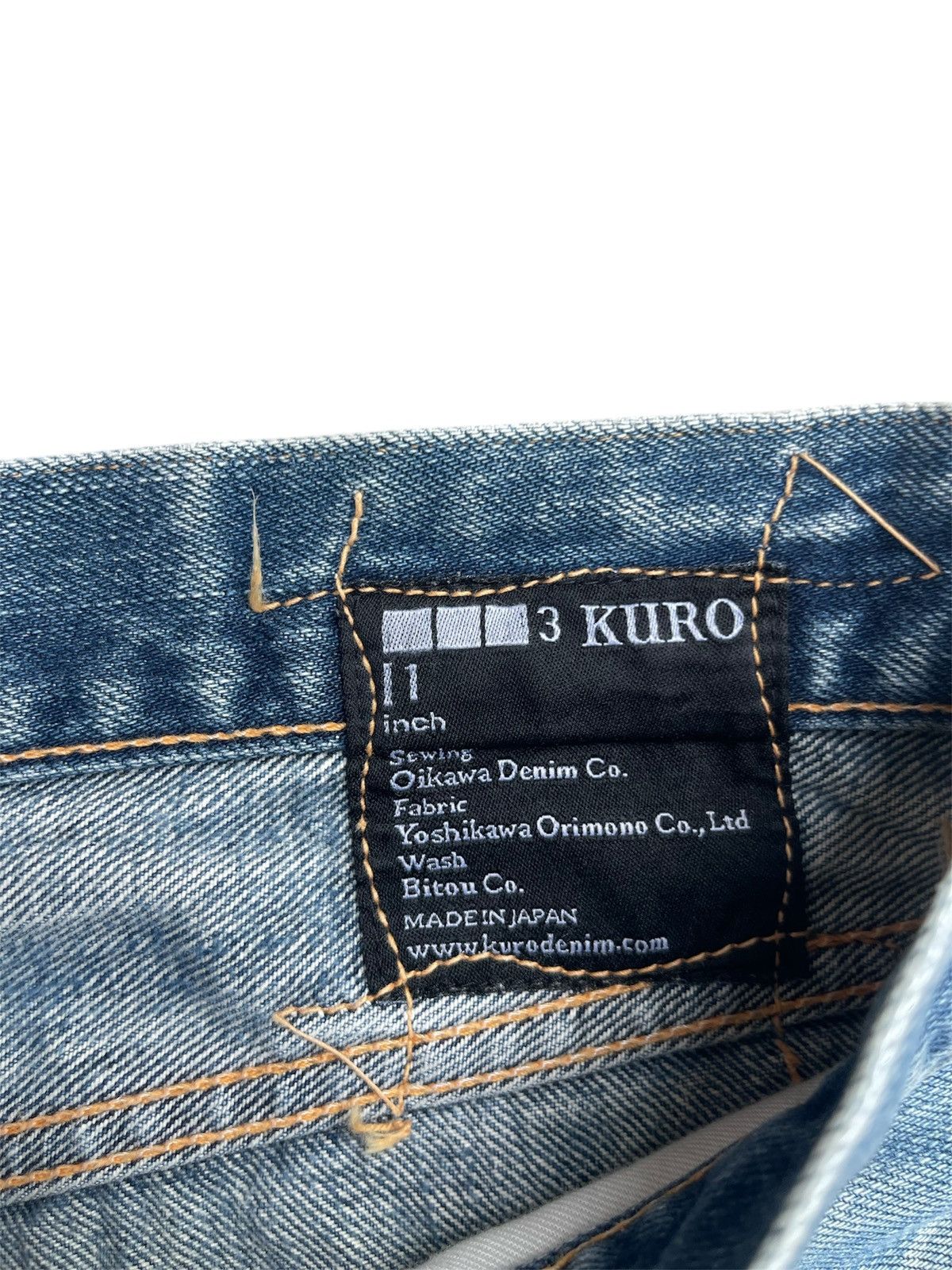 KURO Kuro Graphite Selvedge Denim Jeans Distressed & Patchwork Size US 31 - 3 Thumbnail