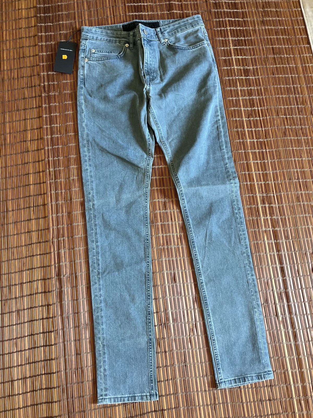 Surface To Air Surface to air jeans Light blue Dusted Denim Skinny jean Size 29" - 4 Thumbnail