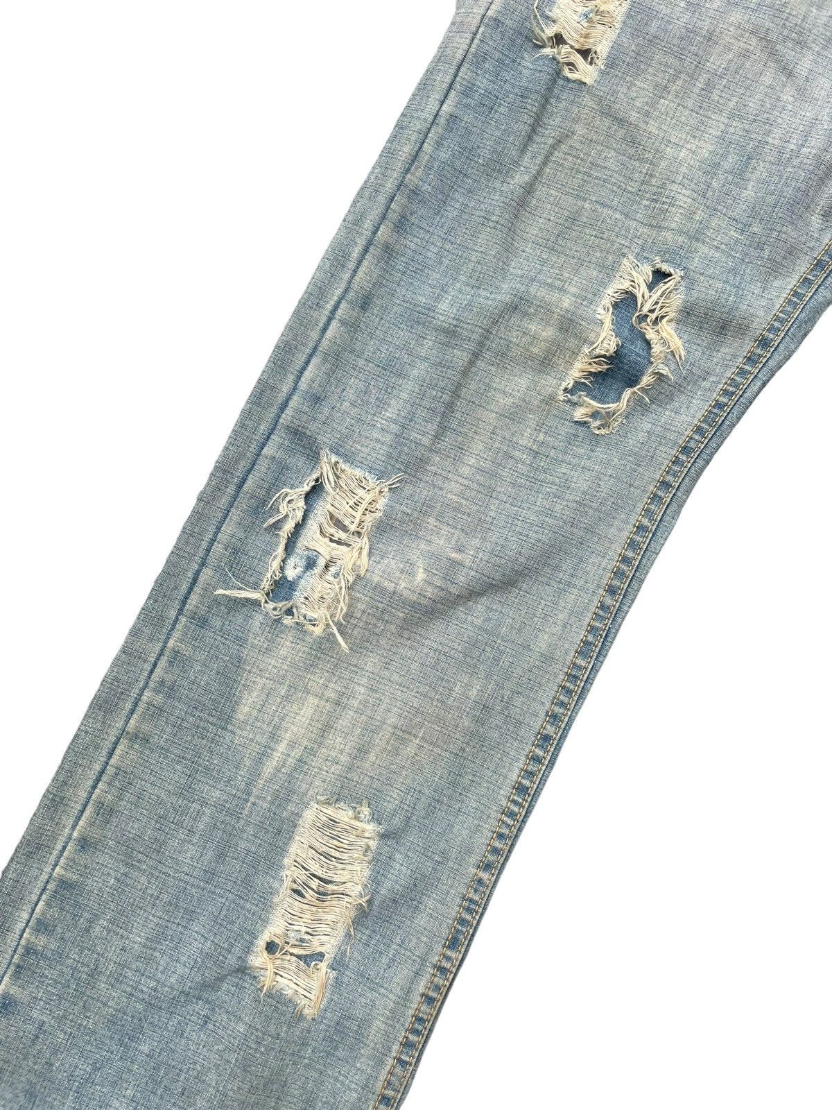 Designer Vintage Kemitch Socialite Faded Distressed Denim Size US 32 / EU 48 - 4 Thumbnail
