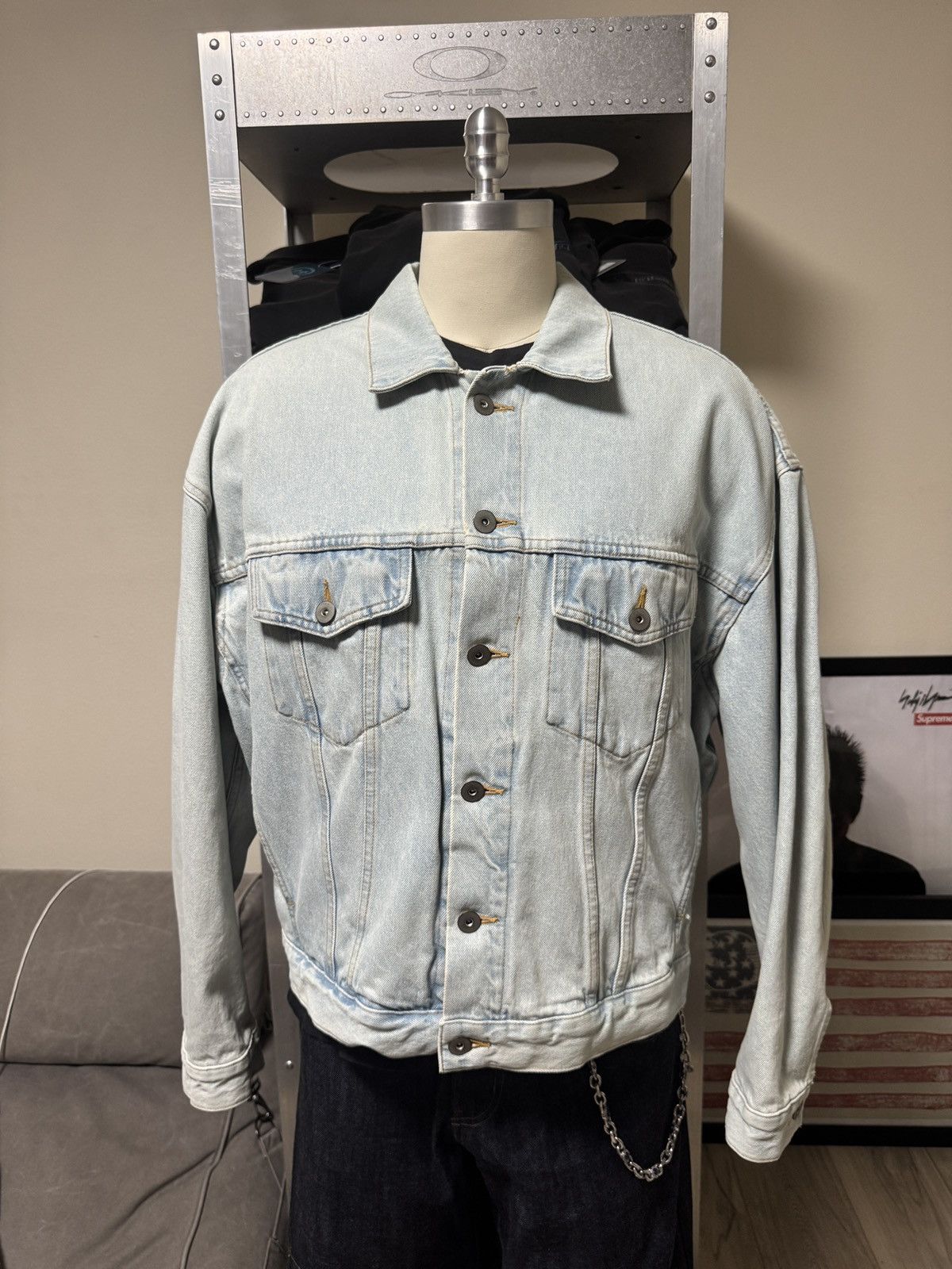 yeezy SEASON 5 ライトブルーデニムジャケット M Yeezy Season 5 Denim Jacket In Faded Indigo | ModeSens