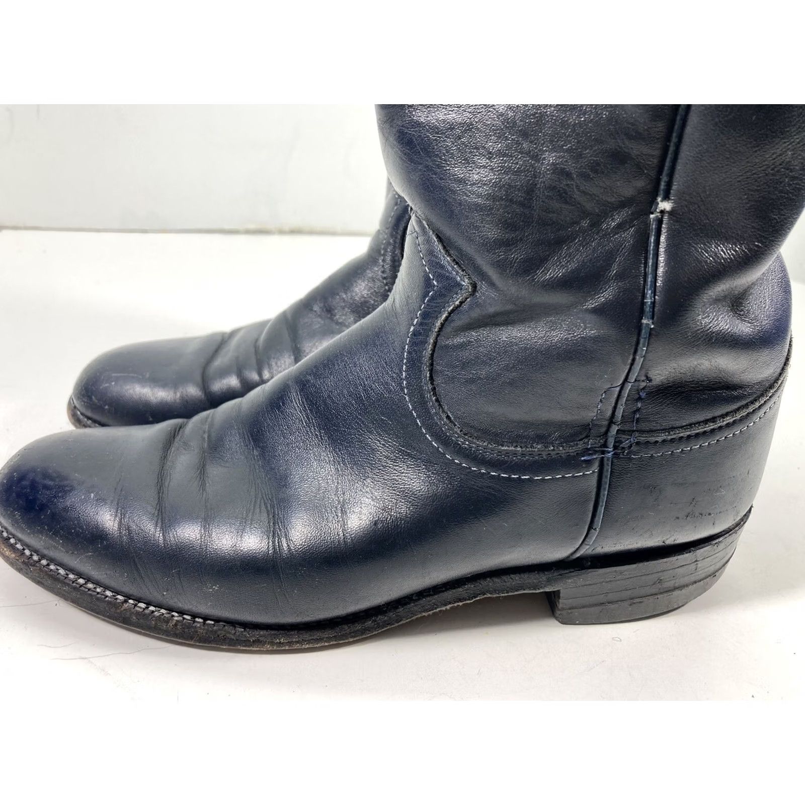 Justin Boots Justin Roper Boots Women Size 6 B Navy Blue Leather Western Rodeo Style 3057 Size US 6 / IT 36 - 5 Thumbnail