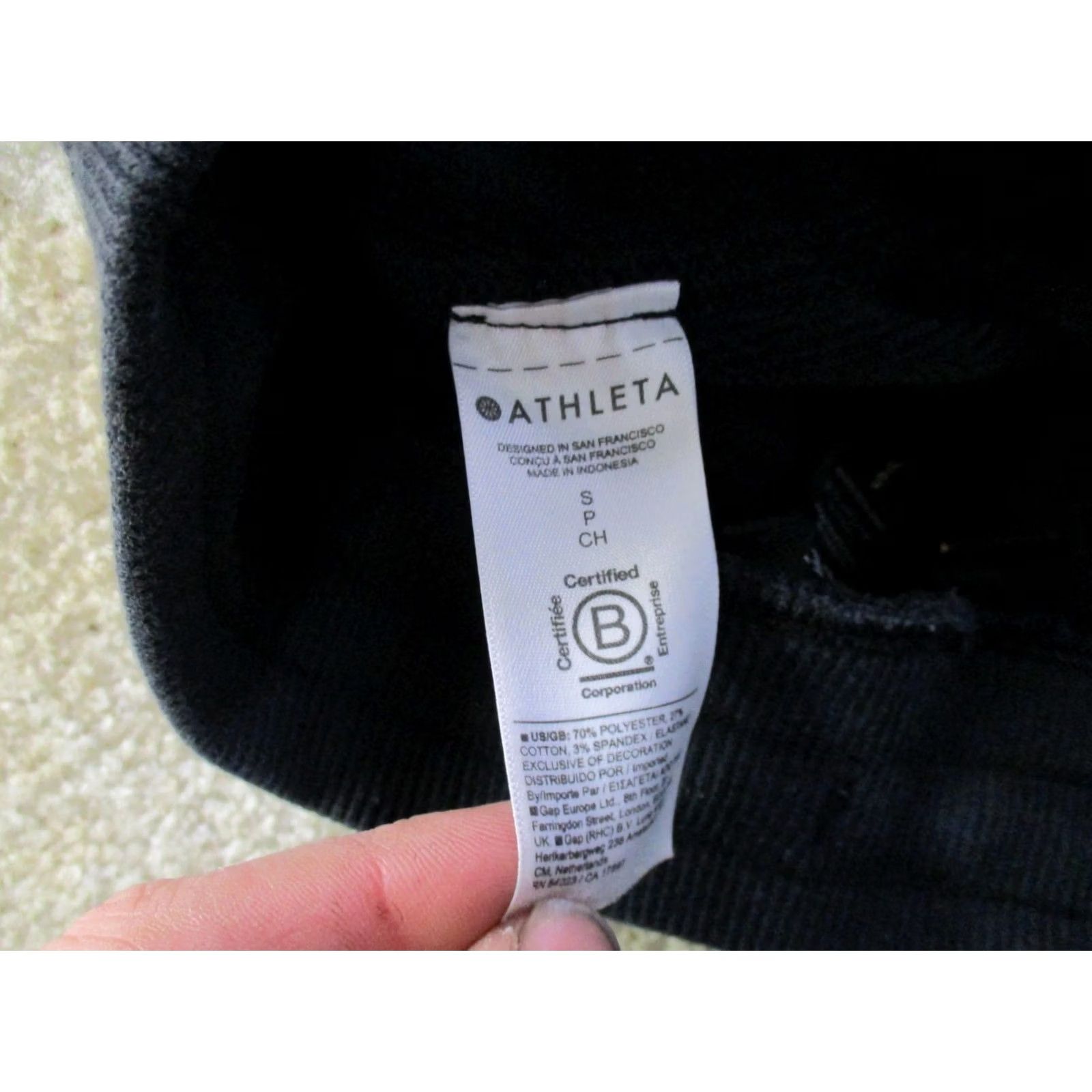 Athleta Athleta Sweatpants Men’s Small Black Tapered Leg Athletic Jogger Pants Pockets Elastic Waist Run Sports Club Activewear Regular Inseam 26 in Size US 29 - 5 Thumbnail
