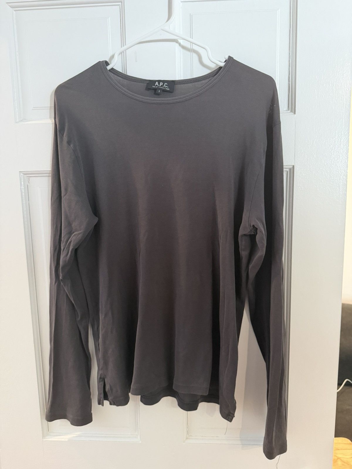 A.P.C. APC black long sleeve T-shirt size 3 Size US L / EU 52-54 / 3 - 1 Thumbnail