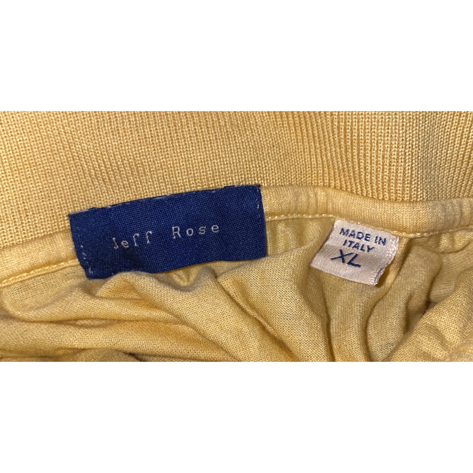 Vintage Jeff Rose Polo Shirt Golf Short Sleeve Mens XL Yellow Cotton Size US XL / EU 56 / 4 - 6 Thumbnail