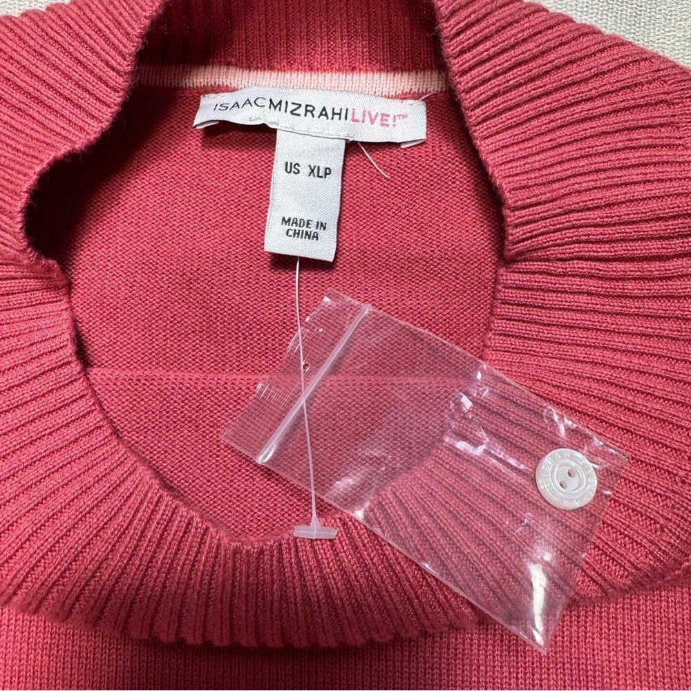 Isaac Mizrahi NWt New Isaac Mizrahi Mock Neck Pink Sweater Twofer Size X Size XL / US 12-14 / IT 48-50 - 6 Thumbnail