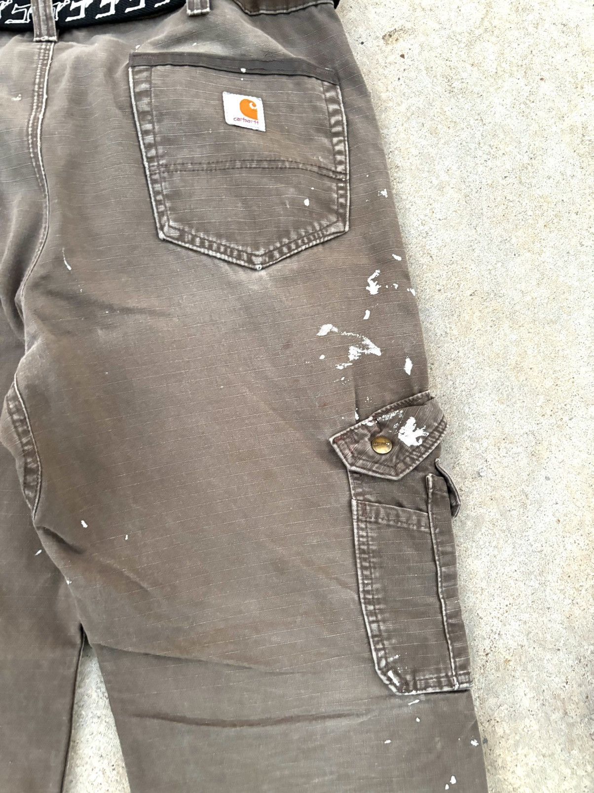 Carhartt CARHARTT RIPSTOP BROWN FADED CARGO PANTS WORKWEAR Size US 36 / EU 52 - 22 Thumbnail