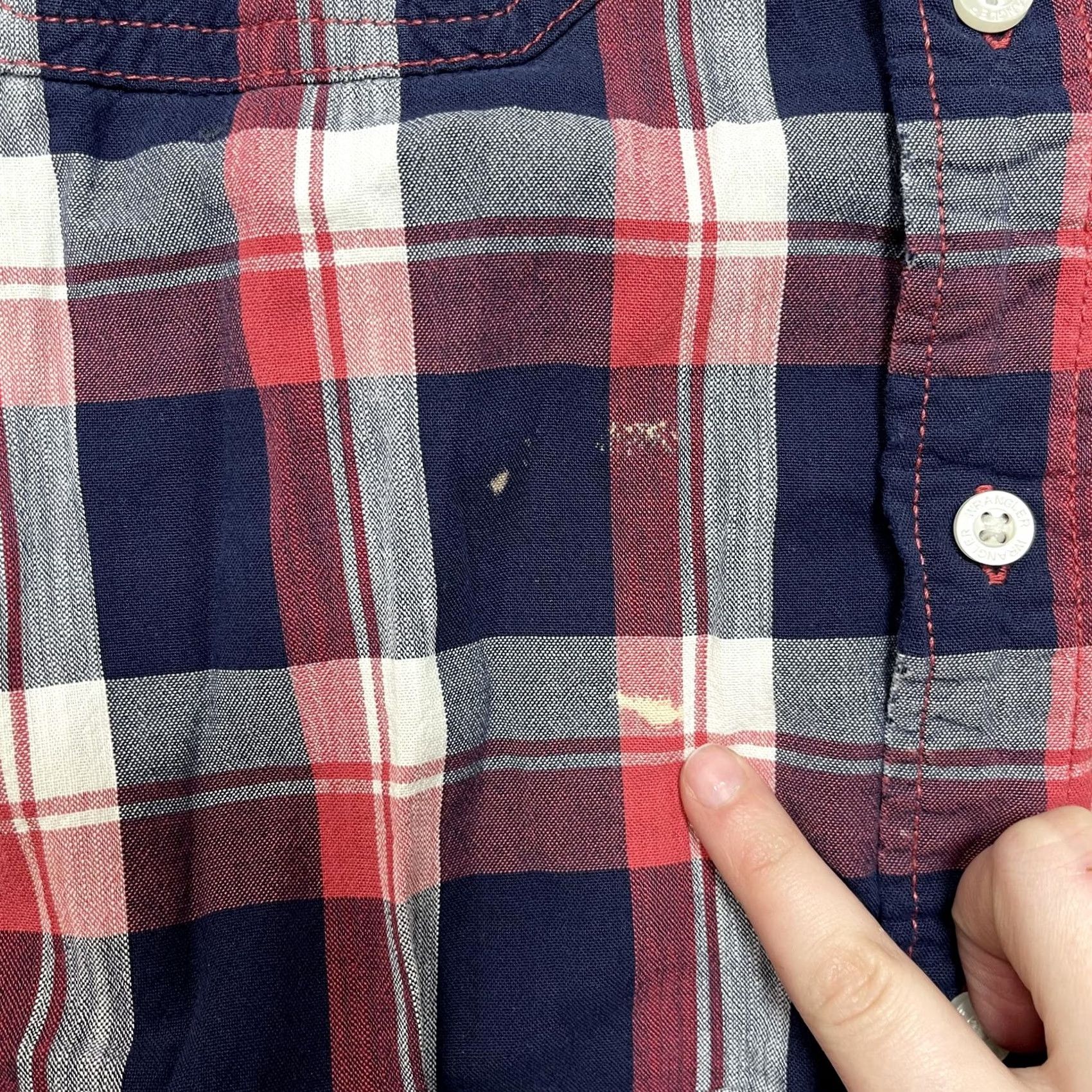 Wrangler Wrangler Shirt Mens L Blue Red Plaid Long Sleeve Button-Up Cotton Casual Size US L / EU 52-54 / 3 - 3 Thumbnail
