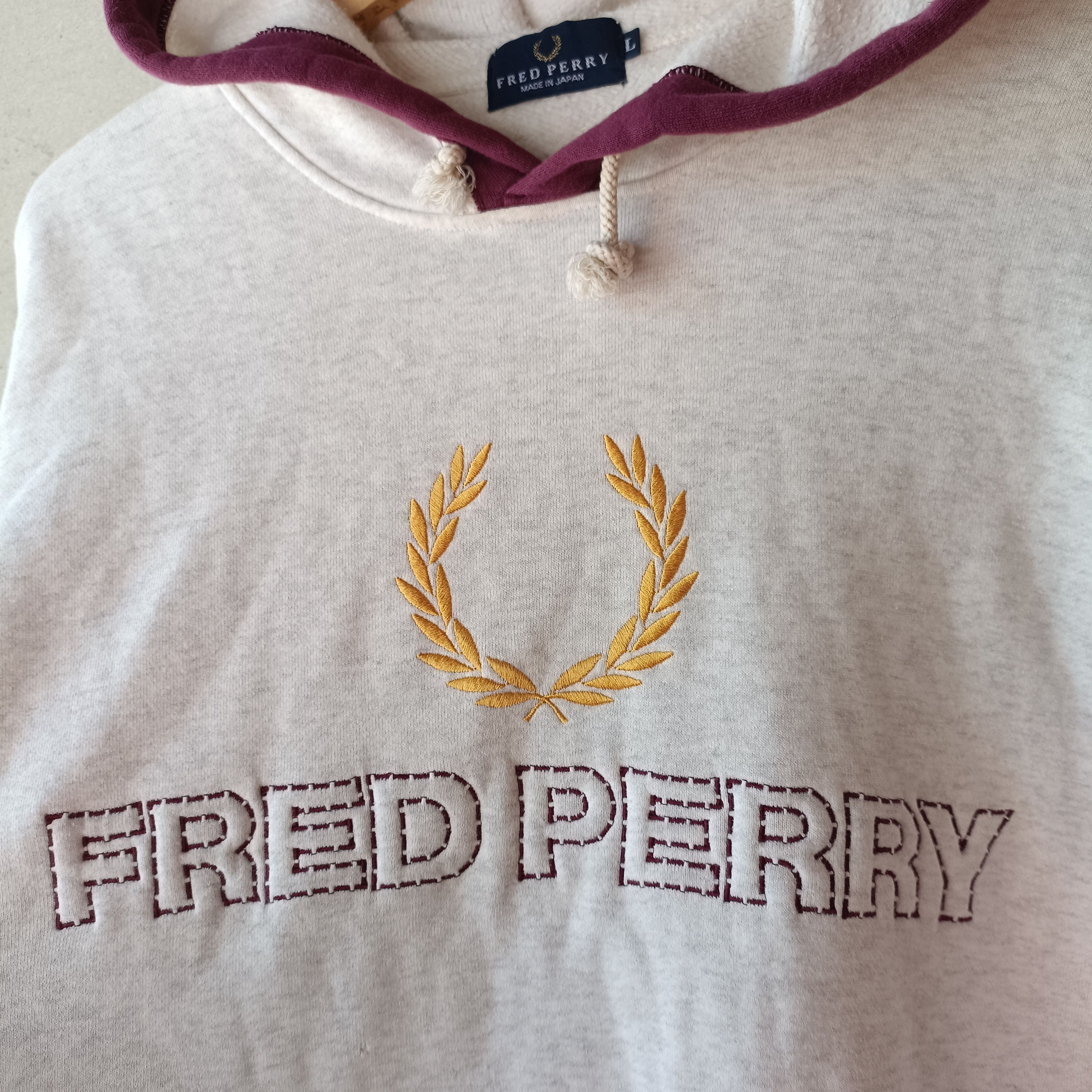 Fred Perry Vintage Fred Perry Sweatshirt Hooded Size US L / EU 52-54 / 3 - 3 Thumbnail