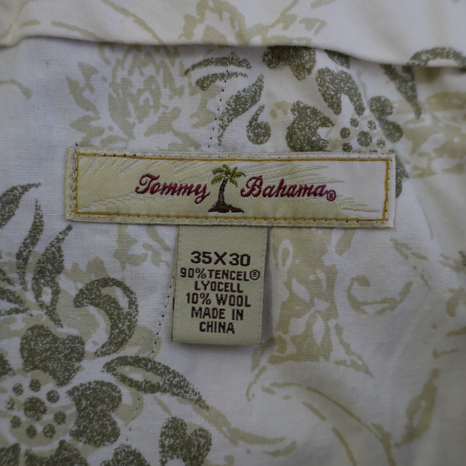 Tommy Bahama Tommy Bahama 35/30 Tencell Wool Black Dress Pants Flat Fron Size 34R - 8 Thumbnail