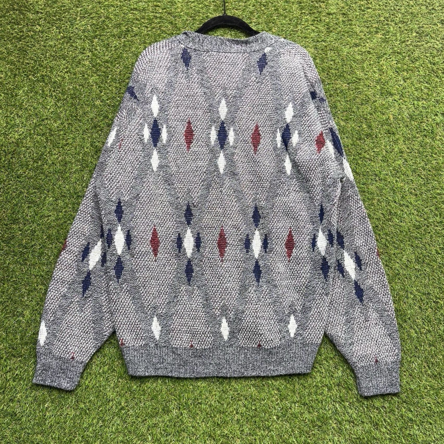 Jantzen VINTAGE Jantzen Cardigan Sweater Mens LT Gray Knit 2000s USA Casual Long Sleeve V-Neck Size US L / EU 52-54 / 3 - 2 Thumbnail