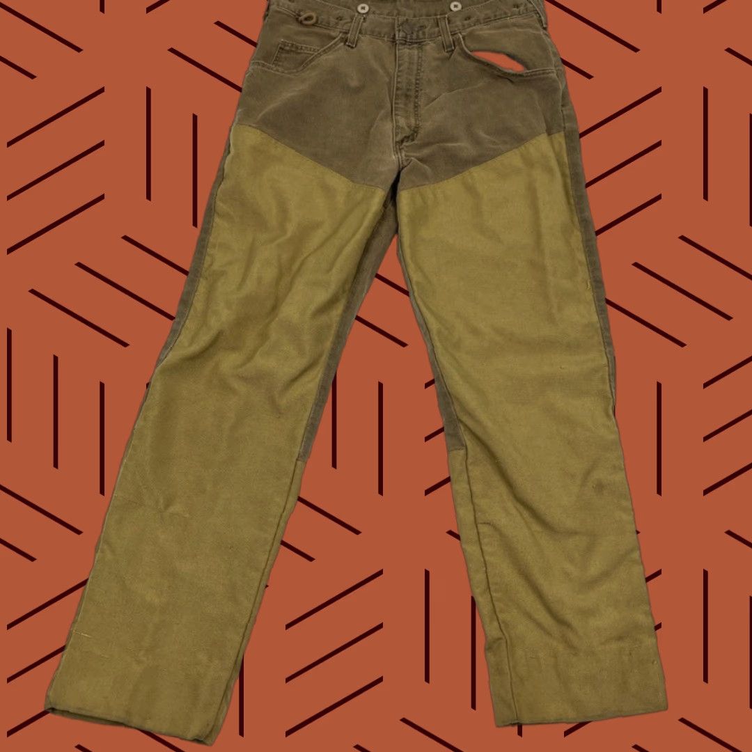 Wrangler VTG Wrangler Pants Mens 32x30 Brown Canvas 5-Pocket Seam Reinforced Knee Outdoor 90s Regular Mens Size US 32 / EU 48 - 1 Thumbnail