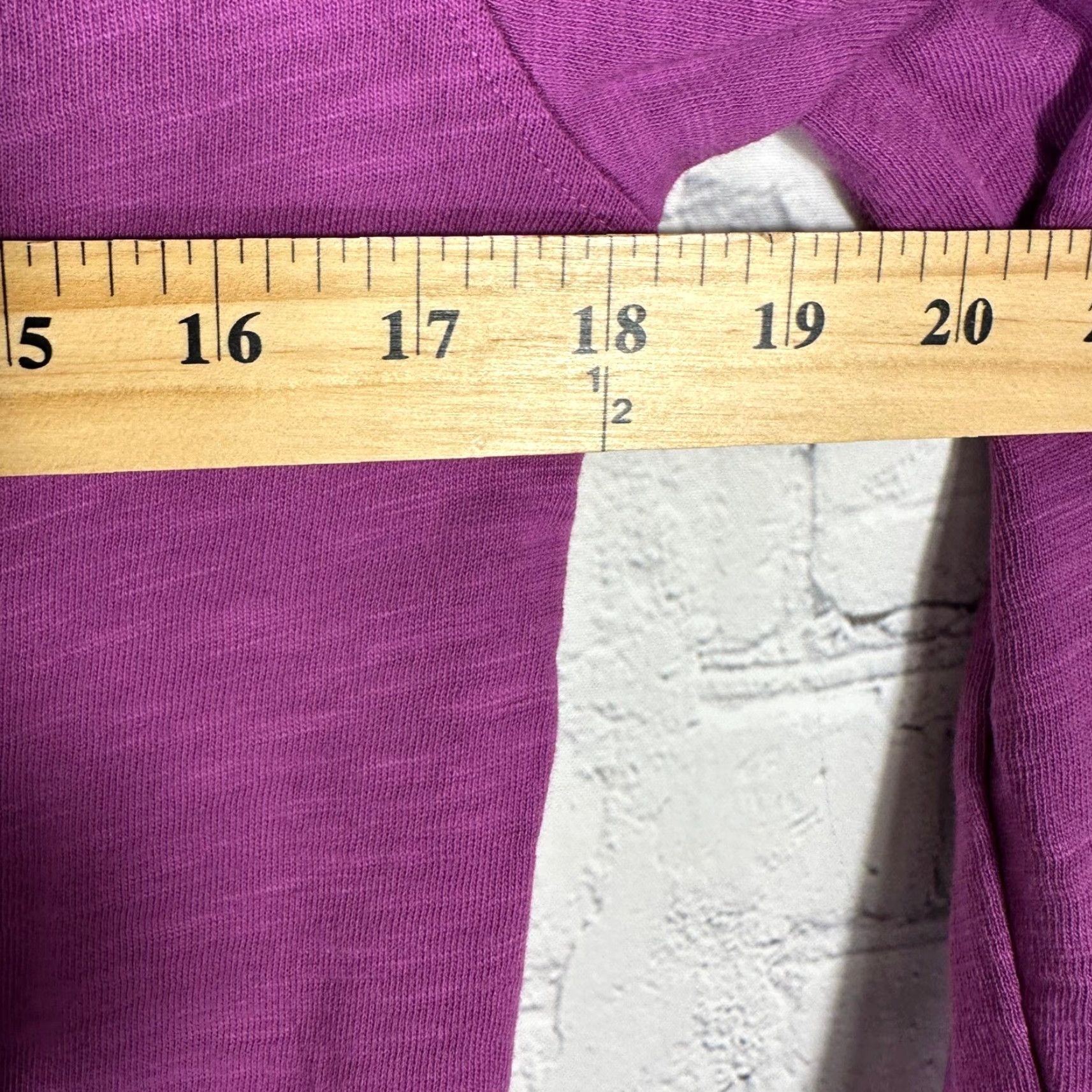 Vintage American Giant Womens T-Shirt Long Sleeve Slub Cotton Purple Magenta Crew Neck S Size S / US 4 / IT 40 - 6 Thumbnail