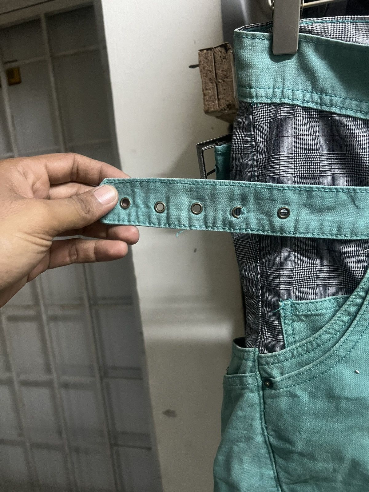 Hysteric Glamour × Japanese Brand SICK🔥DOUBLE WAIST BREATHMINT GREEN FADED COTTON PANT Size US 32 / EU 48 - 8 Thumbnail