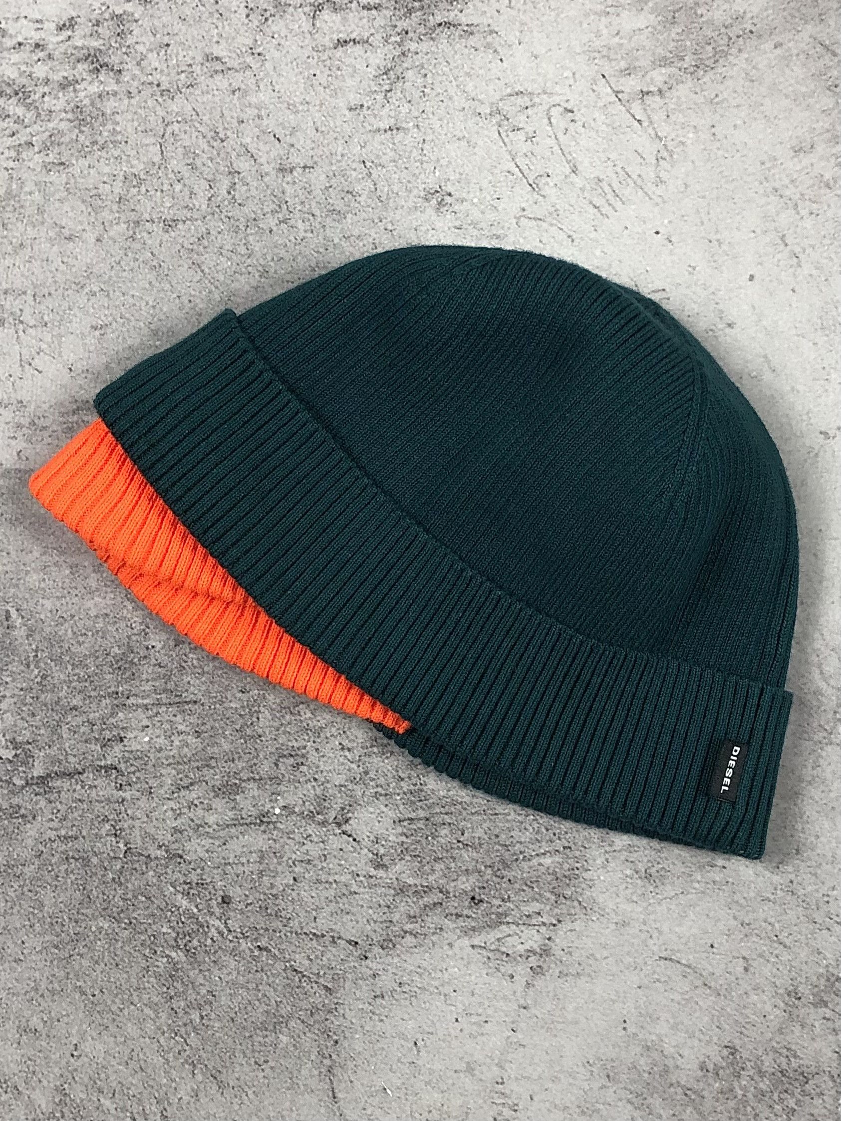Diesel Diesel K-dobly Nylon Cotton Beanie Green Orange Ethiopia Hat Size ONE SIZE - 1 Thumbnail