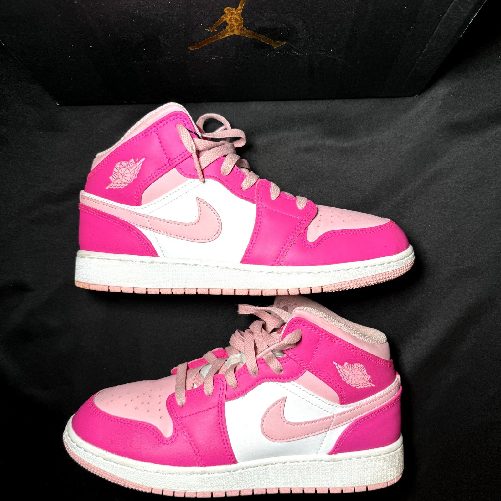 Jordan Brand × Nike Size 6.5 - Nike Air Jordan 1 Mid GS Fierce Pink Men's Shoes Size US 6.5 / EU 39-40 - 2 Thumbnail