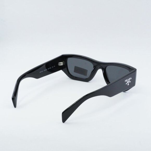 Prada Prada PRA01S 16K08Z Sunglasses Black Square Frame, Dark Grey Size ONE SIZE - 8 Thumbnail