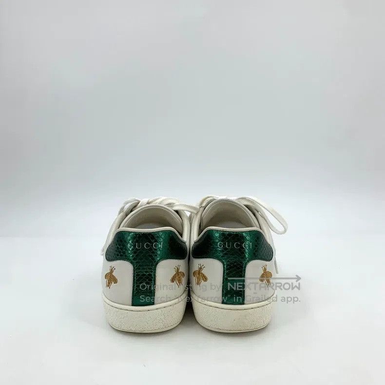 Gucci Gucci Ace Series White Striped Webbing Bee Embroidery Lace Size US 8 / EU 41 - 4 Thumbnail