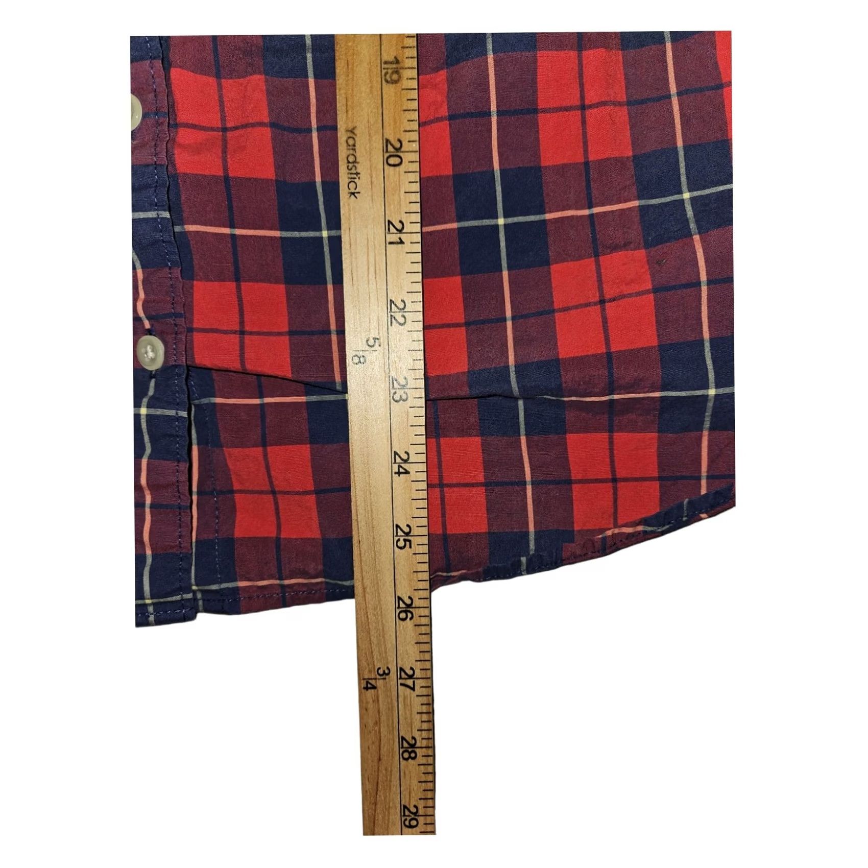 Vintage VINTAGE L.L. Bean Shirt Long Sleeve Women's Medium Red Plaid Cotton Shirt Womens M Red 20 in Chest 26 in Shoulder to Hem Mens? Size M / US 6-8 / IT 42-44 - 5 Thumbnail