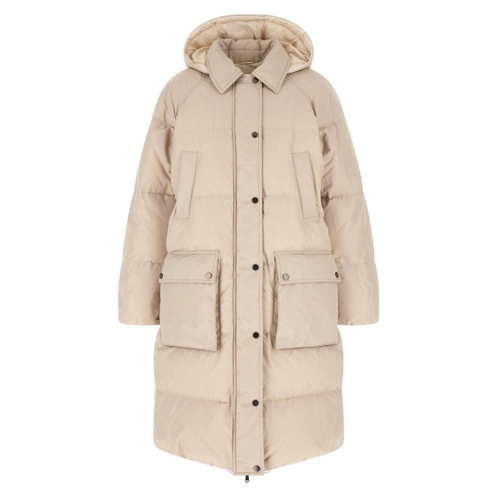 Brunello Cucinelli BRUNELLO CUCINELLI $8250 Light Gray Techno Cotton Down Jacke Size S / US 4 / IT 40 - 1 Thumbnail