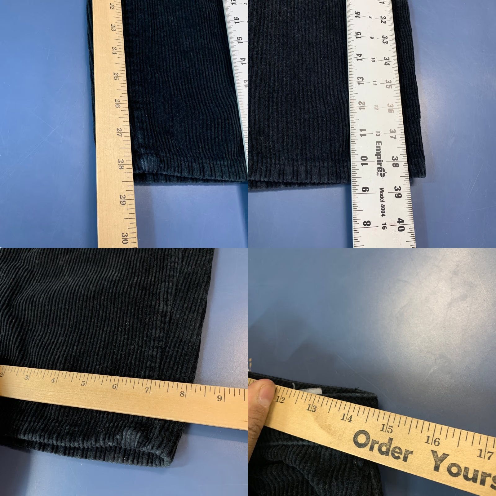 Empyre Empyre Tori Corduroy Pants Womens Size 6 Black Skater Loose Fit Baggy 28x28 Size 28" / US 6 / IT 42 - 9 Thumbnail