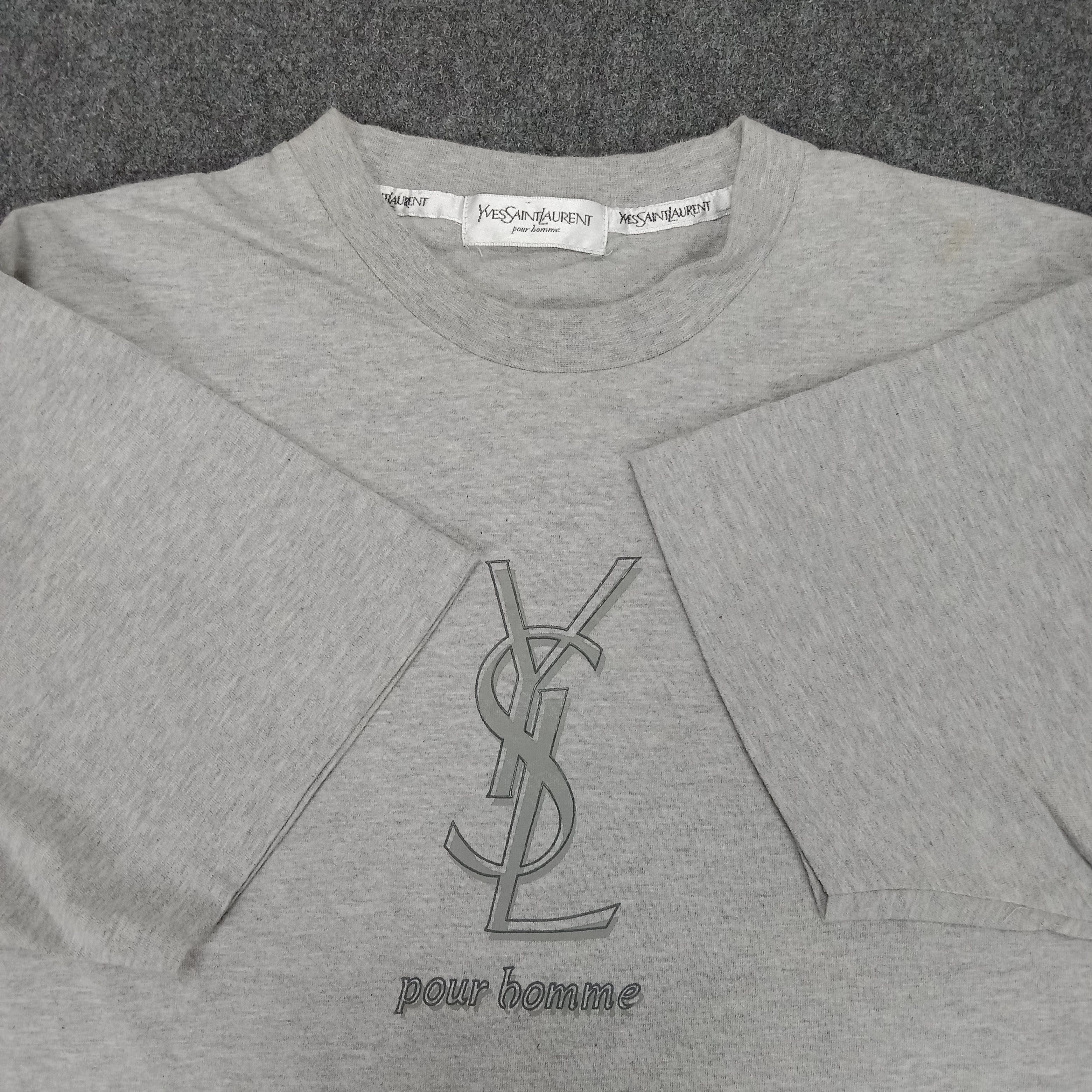 Yves Saint Laurent Yves Saint Laurent Center Logo Tshirt Size US L / EU 52-54 / 3 - 2 Thumbnail