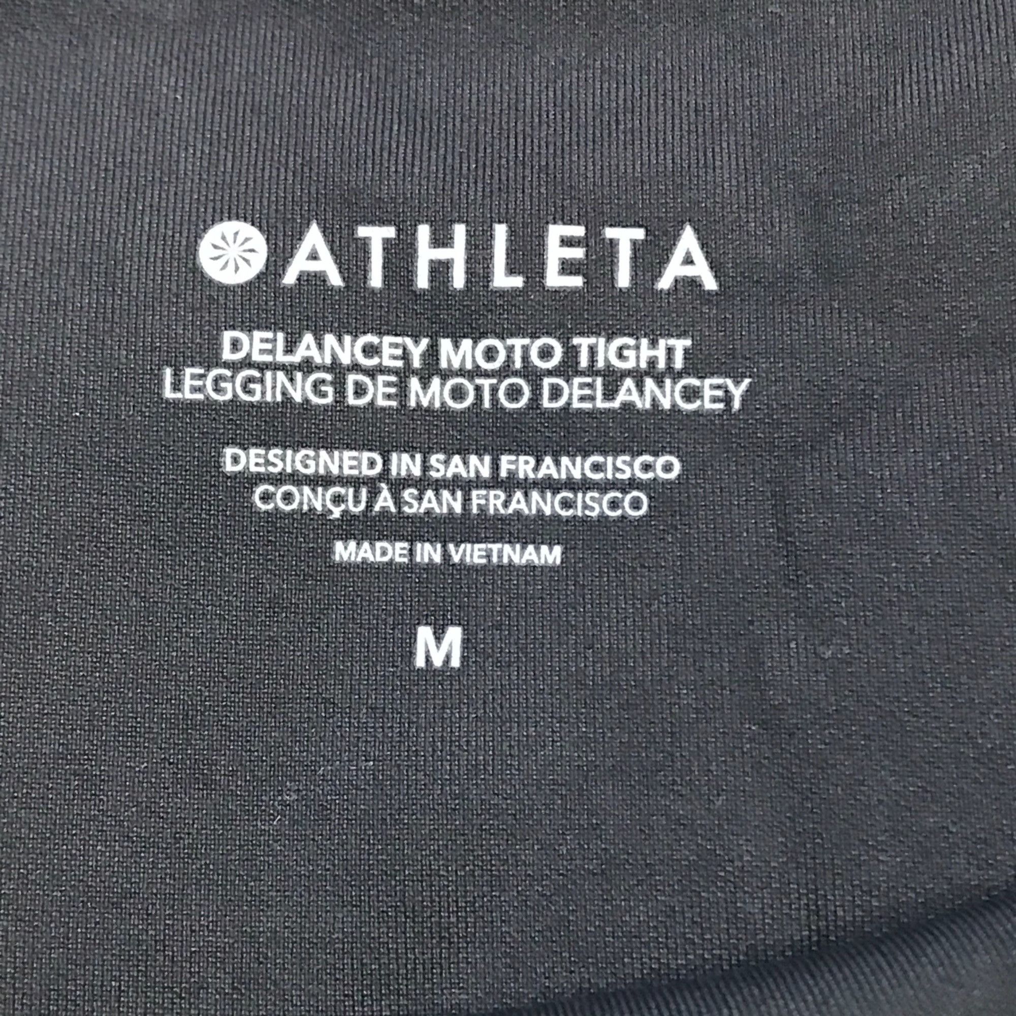 Athleta Athleta Delancey Moto Tight Leggings Women's Medium Black Zi Size 27" / US 4 / IT 40 - 11 Thumbnail