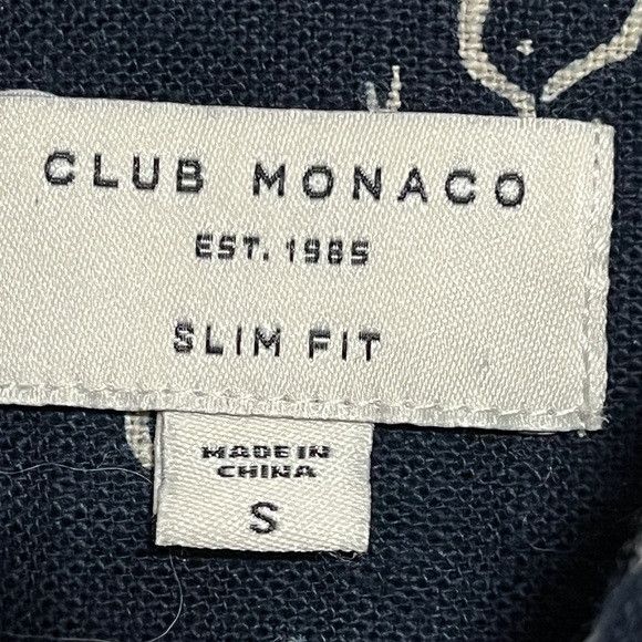 Club Monaco Club Monaco Navy Bird Print Slim Fit Shirt Size S Size US S / EU 44-46 / 1 - 2 Thumbnail
