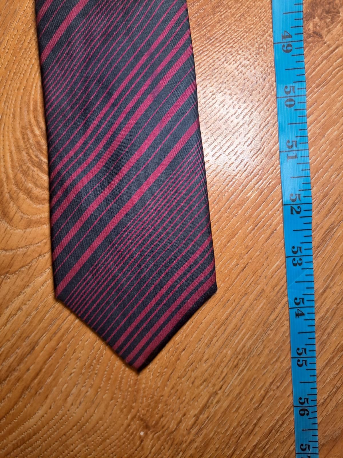 Givenchy Givenchy Italian Silk Tie Red Blue Striped Made in France Size ONE SIZE - 7 Thumbnail