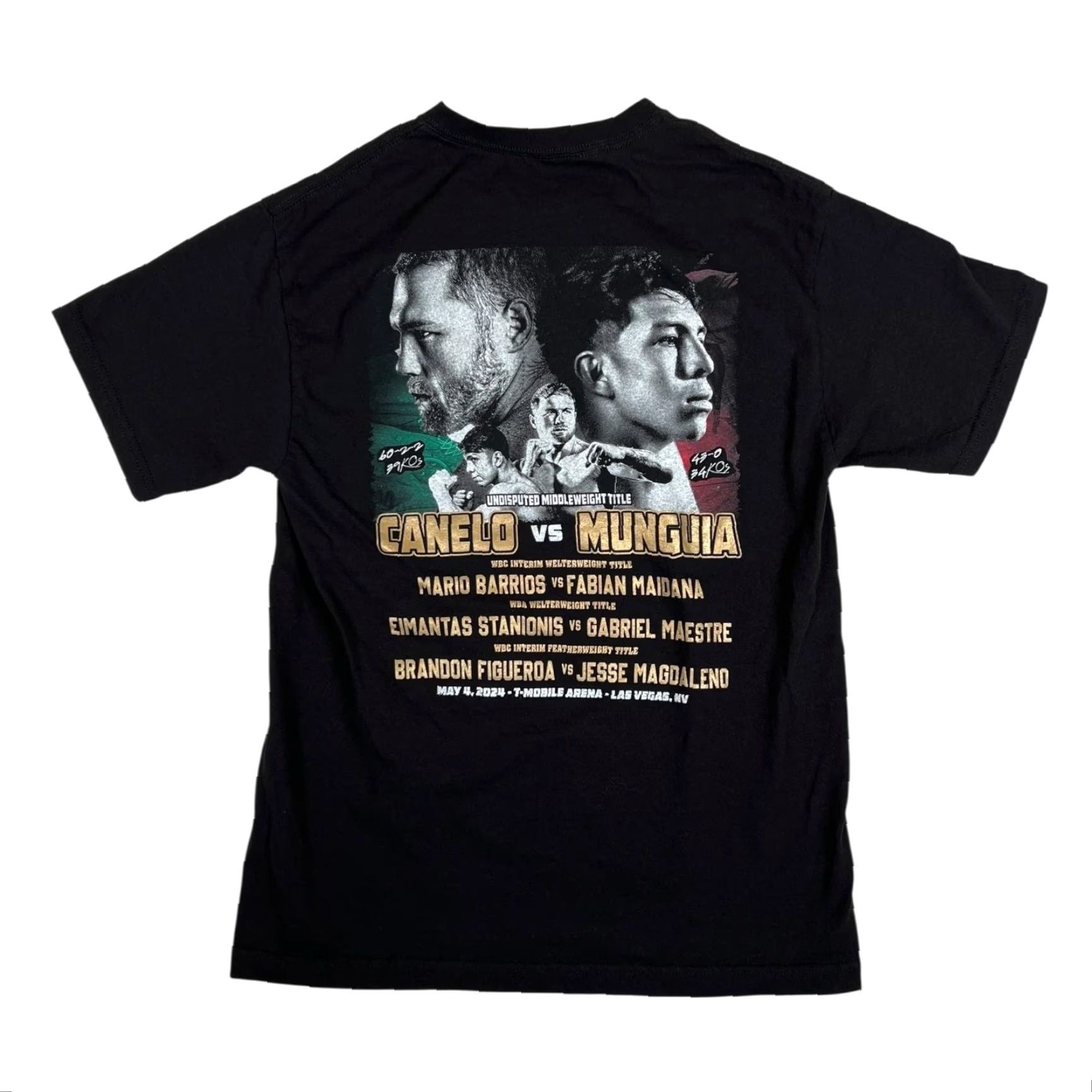 American Apparel Canelo vs Munguia Shirt Mens Small Black T-Shirt Boxing Undisputed Title Fight 2024 Size US S / EU 44-46 / 1 - 3 Thumbnail