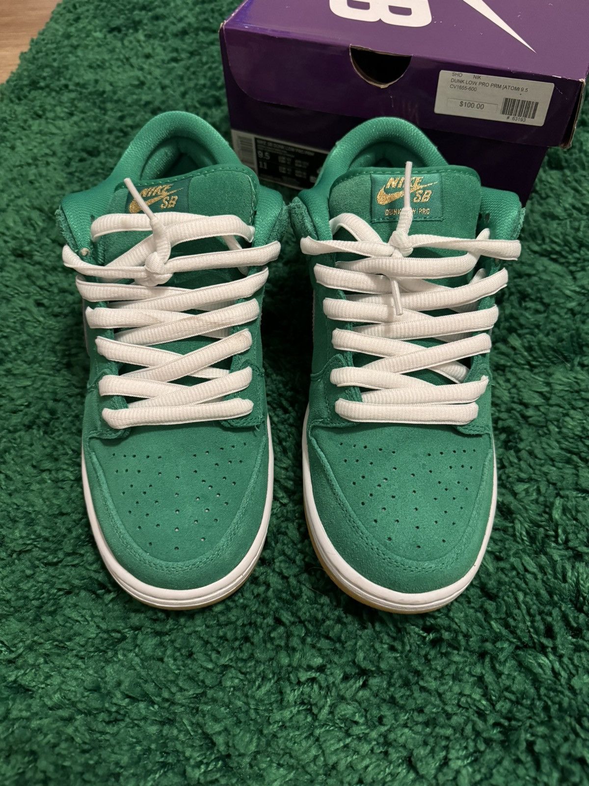 Nike Nike SB Dunk Low Pro St. Patricks Day (2022) 9.5 Size US 9.5 / EU 42-43 - 3 Thumbnail