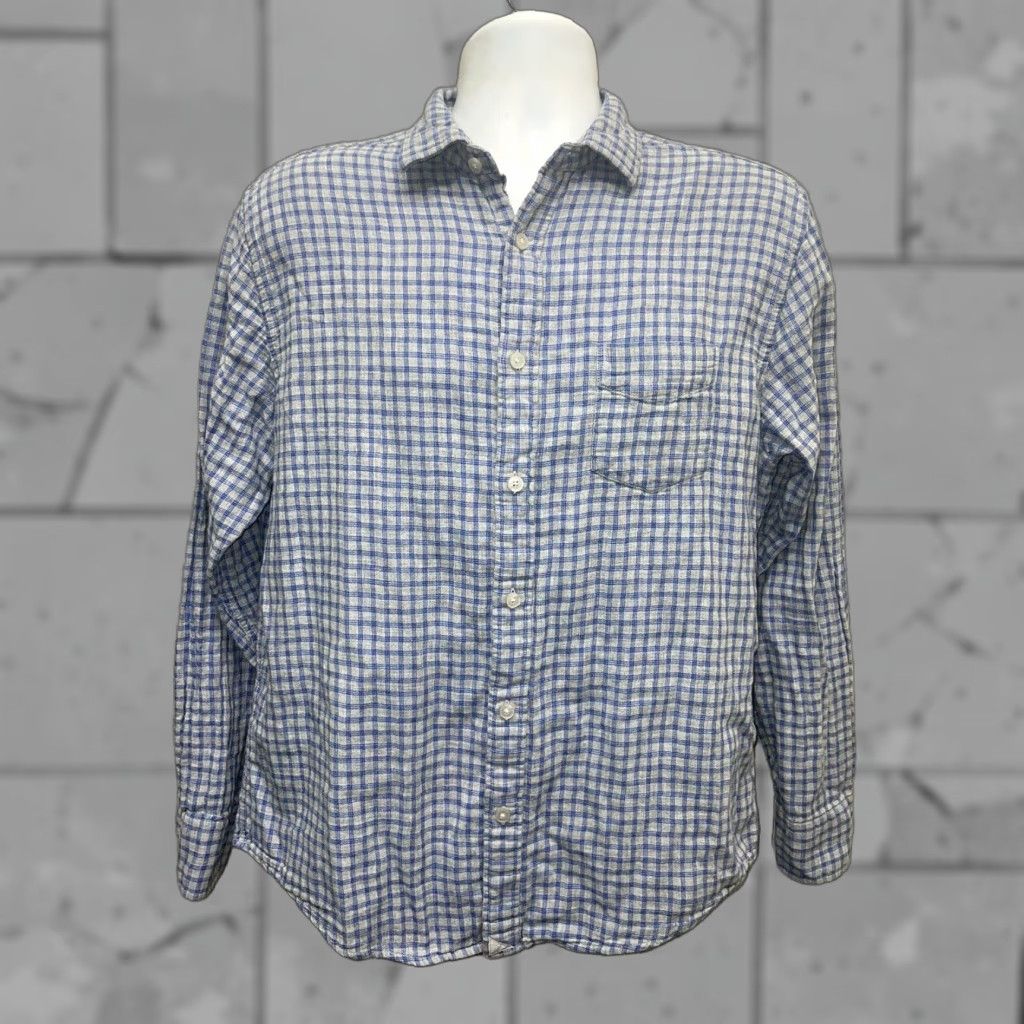 UNTUCKit UNTUCKit Blue Plaid Button-Up Shirt 100% Cotton Long Sleeve Regular Mens L Size US L / EU 52-54 / 3 - 1 Thumbnail