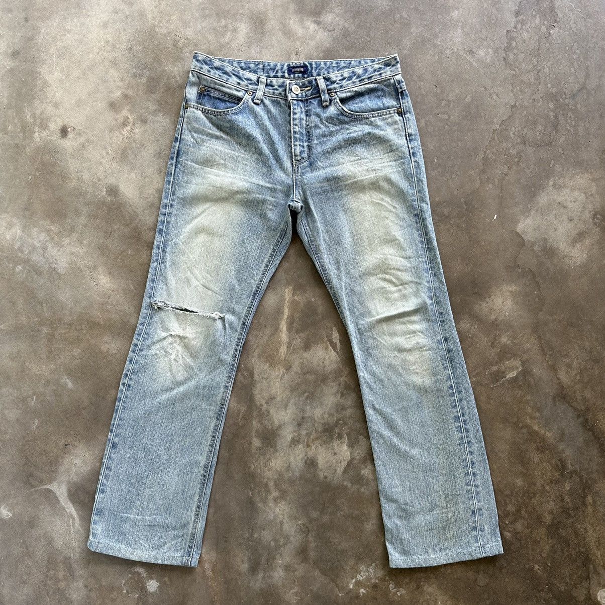 Edwin × Jean × Vintage Vintage Edwin Distress Faded Something Denim Jean Pant W31 Size US 31 - 1 Thumbnail