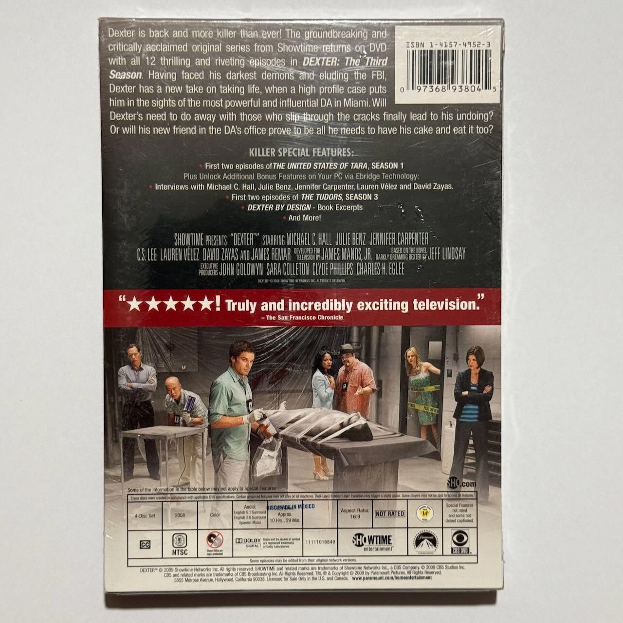 40's & Shorties Dexter The Third Season DVD Set 4 Disc Collection NEW Sealed Size ONE SIZE - 2 Thumbnail