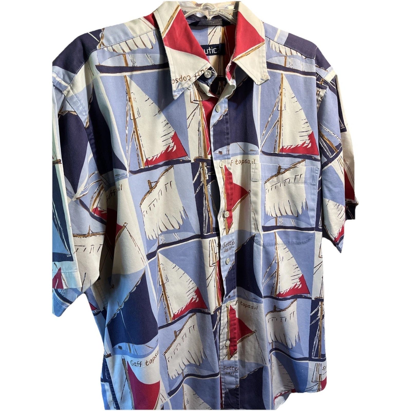 Nautica Nautica Vintage Shirt Mens M Sailboat Button Up Short Sleeve Size US M / EU 48-50 / 2 - 1 Thumbnail
