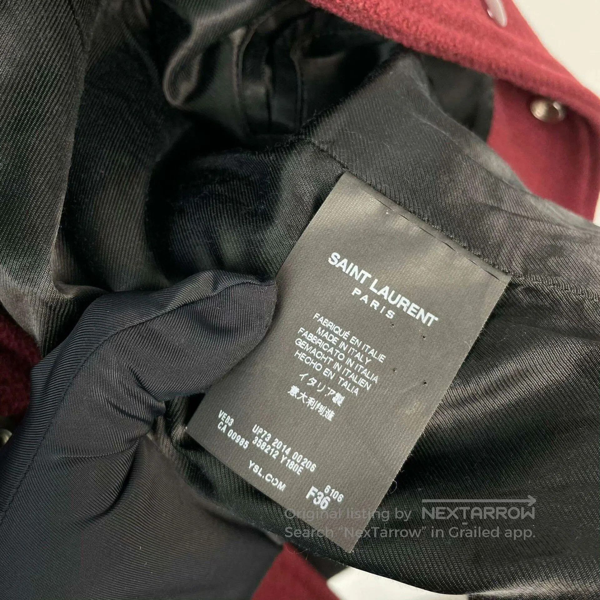 Saint Laurent Paris Saint Laurent Wool Leather Jacket 36. Size XS / US 0-2 / IT 36-38 - 7 Thumbnail