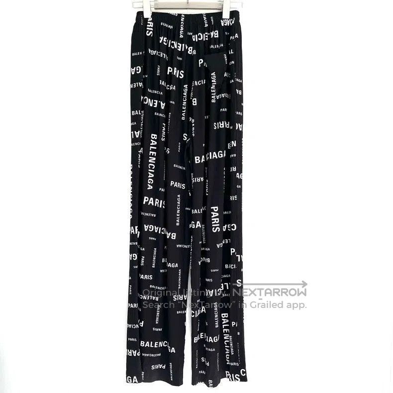 Balenciaga Balenciaga Logo Print Casual Pants. Size US 34 / EU 50 - 2 Thumbnail