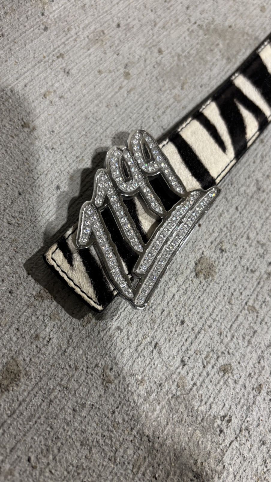 1199 Bazo 1199 Zebra Belt Size 32 - 16 Thumbnail