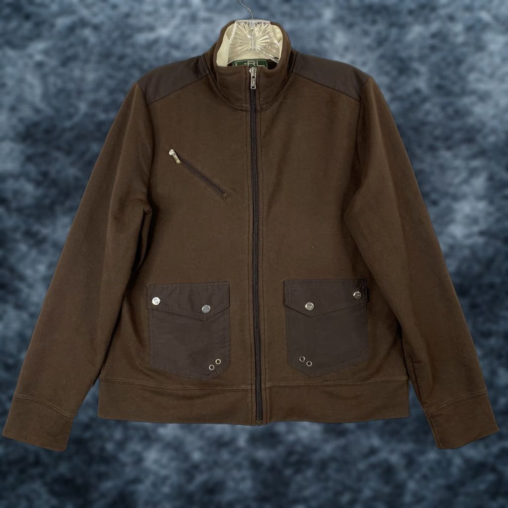 Ralph Lauren VINTAGE Ralph Lauren Sweatshirt Womens M Brown Full Zip Pockets Golf 90s Size M / US 6-8 / IT 42-44 - 1 Thumbnail