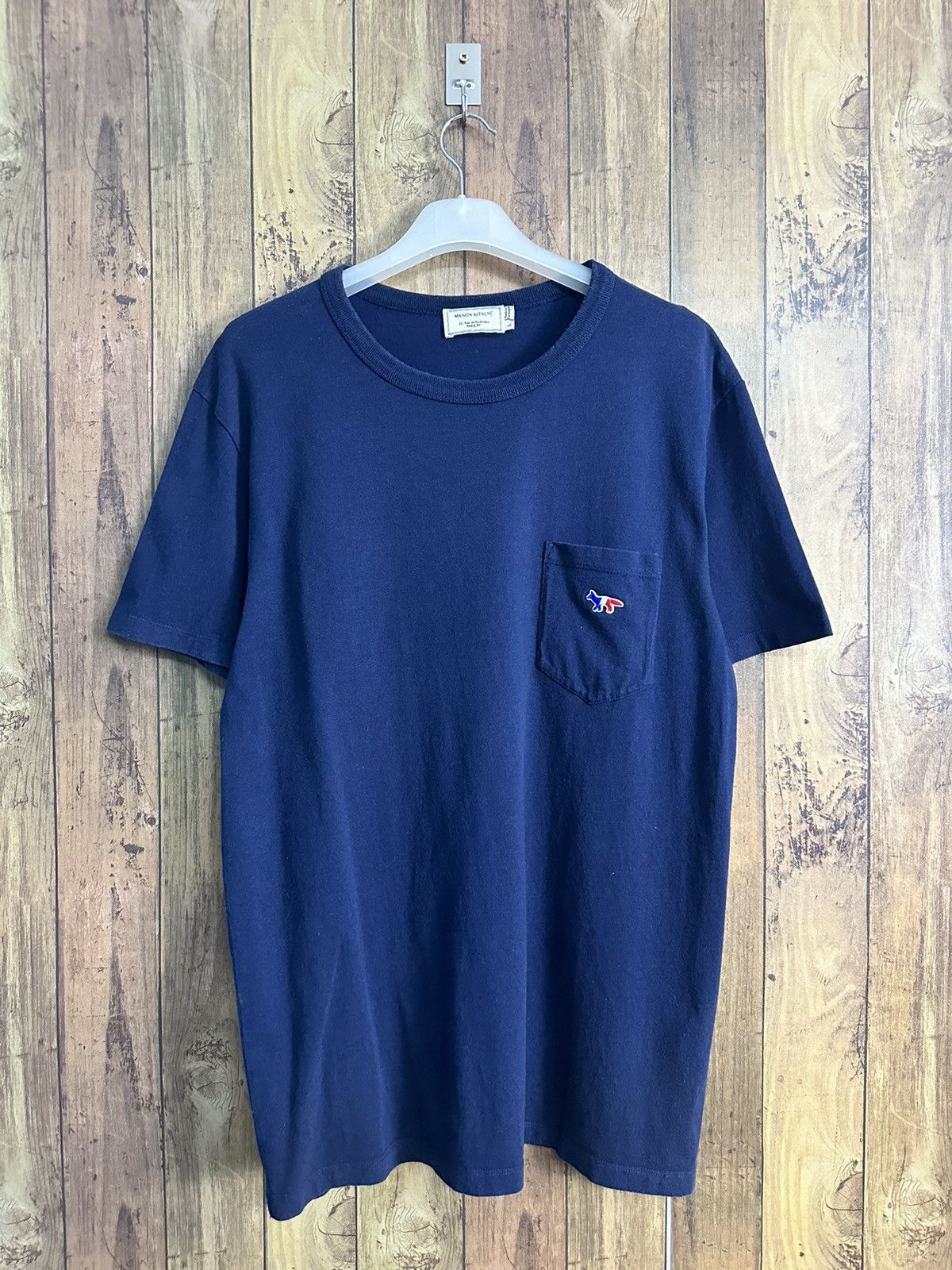 Maison Kitsune Maison Kitsune Single Pocket TShirt A392 Size US L / EU 52-54 / 3 - 1 Thumbnail