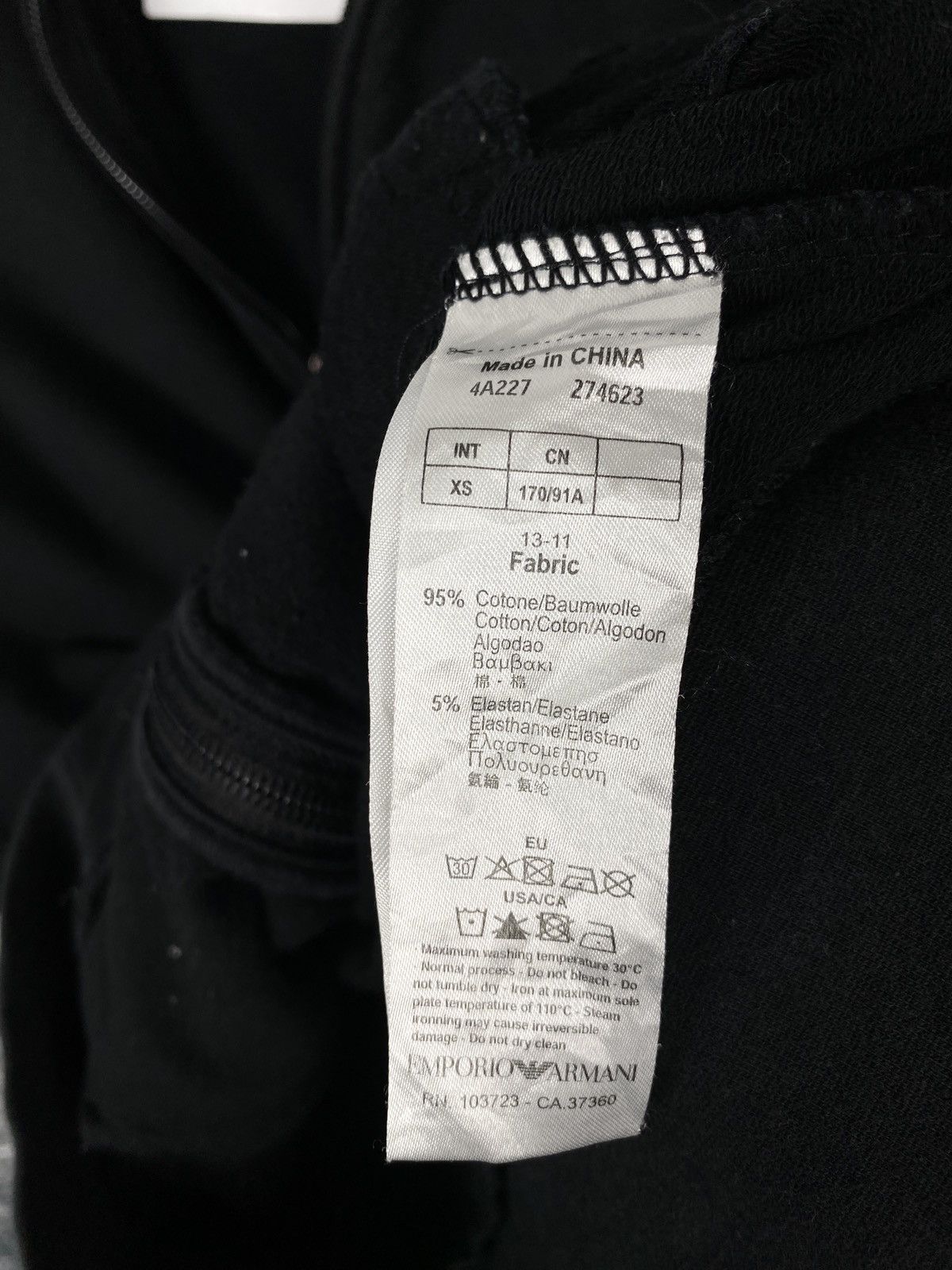 Emporio Armani Vintage Emporio Armani Zip Up Faded Sweatshirts Size US XS / EU 42 / 0 - 10 Thumbnail
