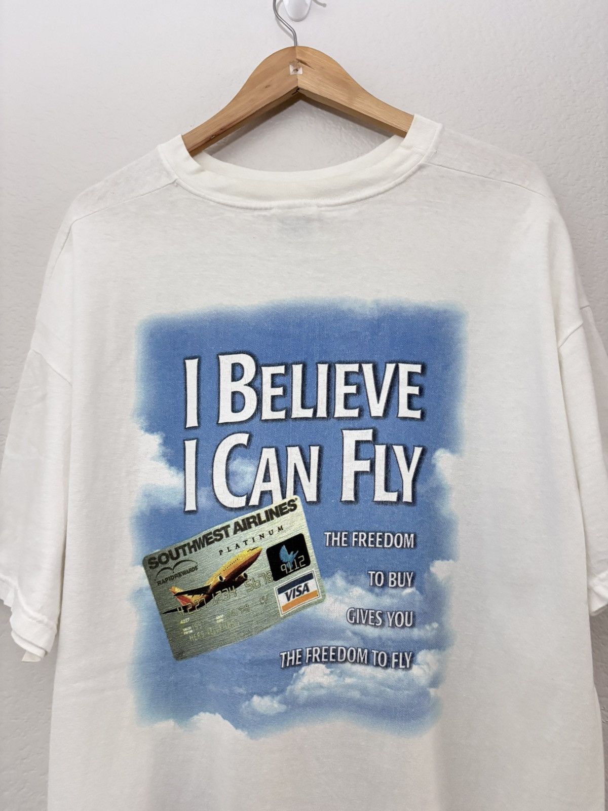 Vintage 90’s Southwest Airlines I Believe I can Fly Vintage Tee Size US XXL / EU 58 / 5 - 3 Thumbnail