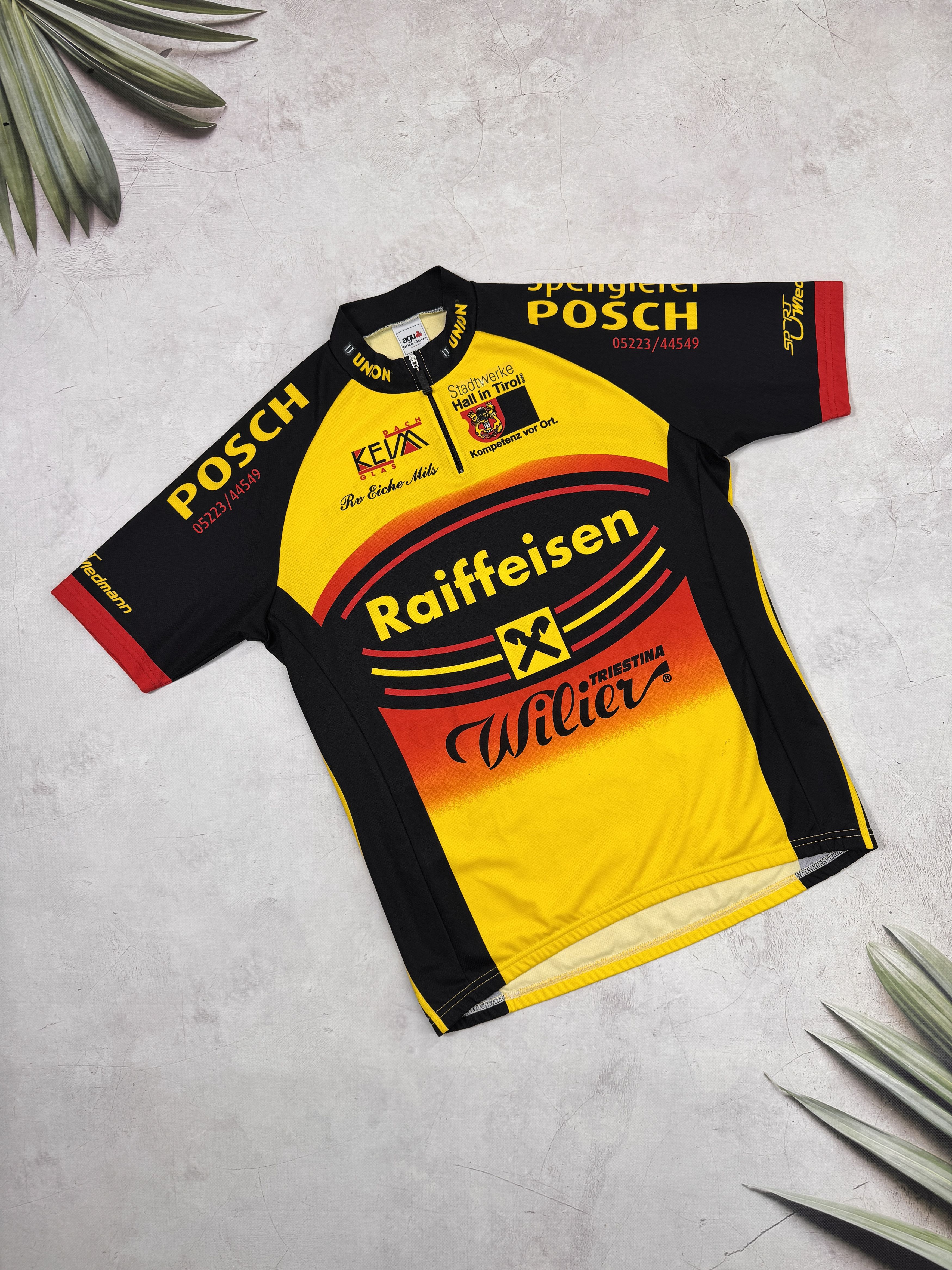Sports Specialties Vintage Agu Wilier Triestina Raiffeisen Posch Cycling Jersey Size US M / EU 48-50 / 2 - 2 Thumbnail
