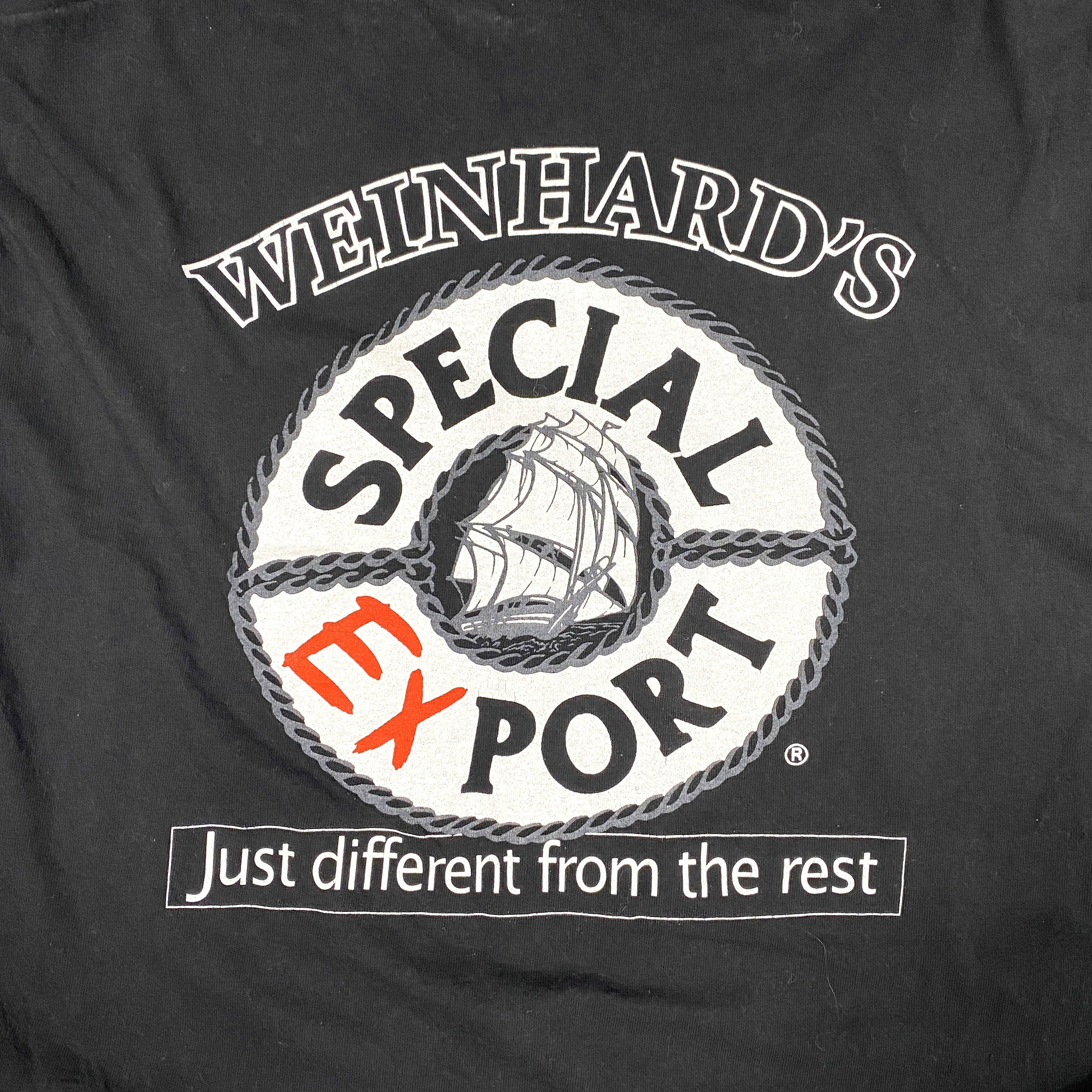Vintage 1990s Weinhard's Export Beer Tee Single Stitch Black Large Size US L / EU 52-54 / 3 - 2 Thumbnail
