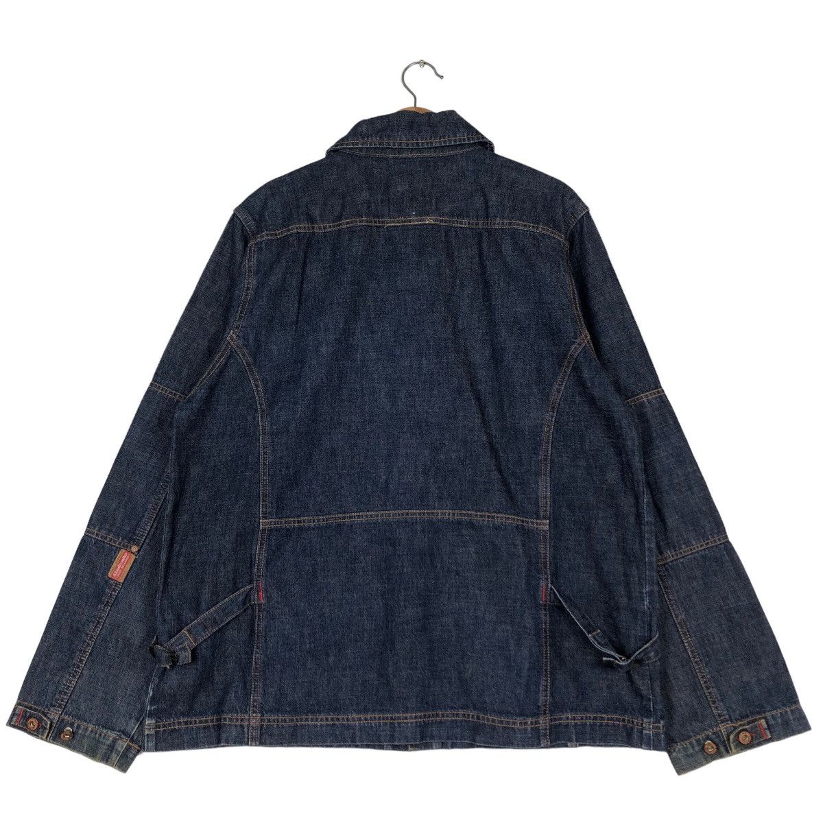 Japanese Brand 🔥Vintage Denim Biker Jacket Akedemiks Gene Research Japan Size US XL / EU 56 / 4 - 8 Thumbnail