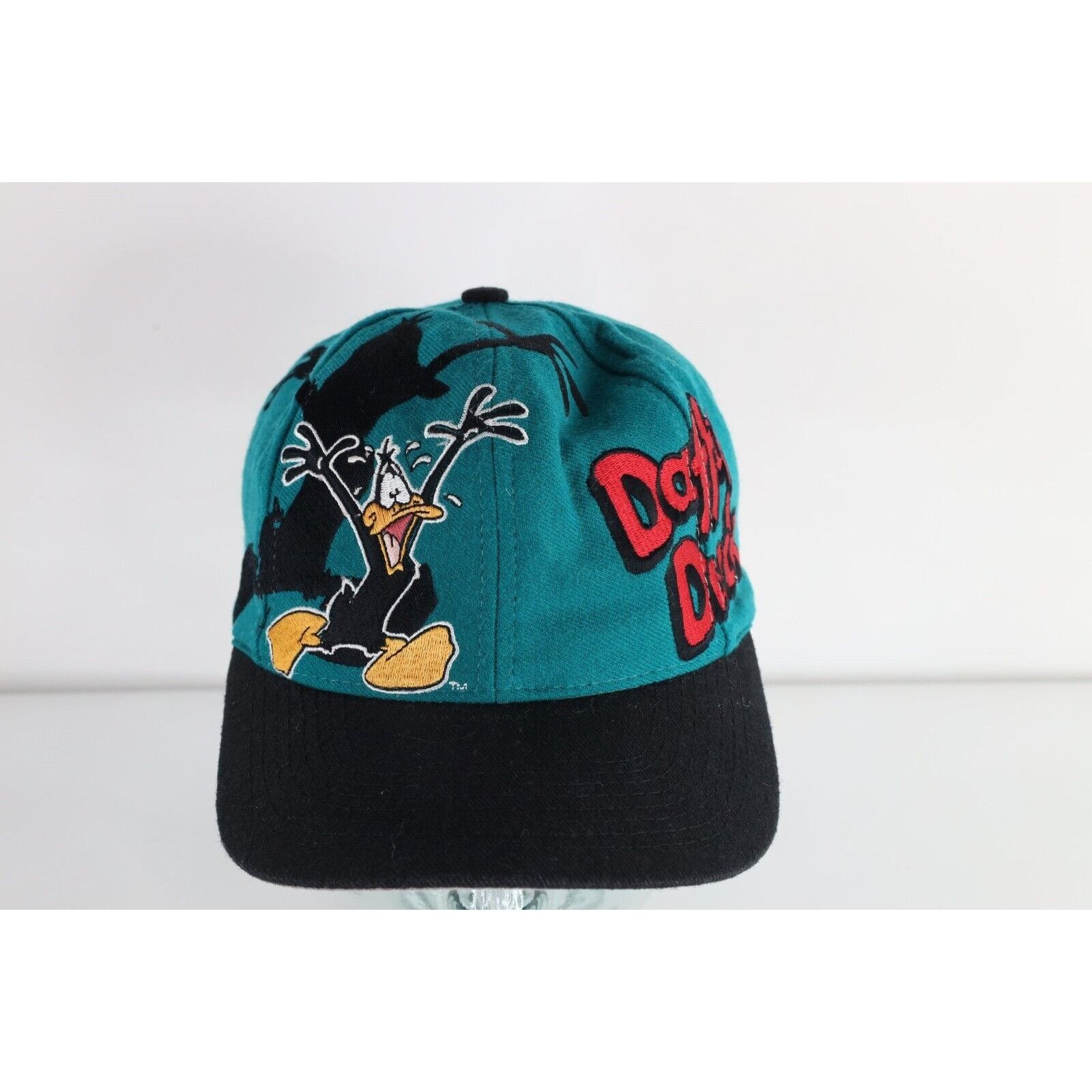 Vintage 90s Looney Tunes Daffy Duck Shadow Big Logo Hat