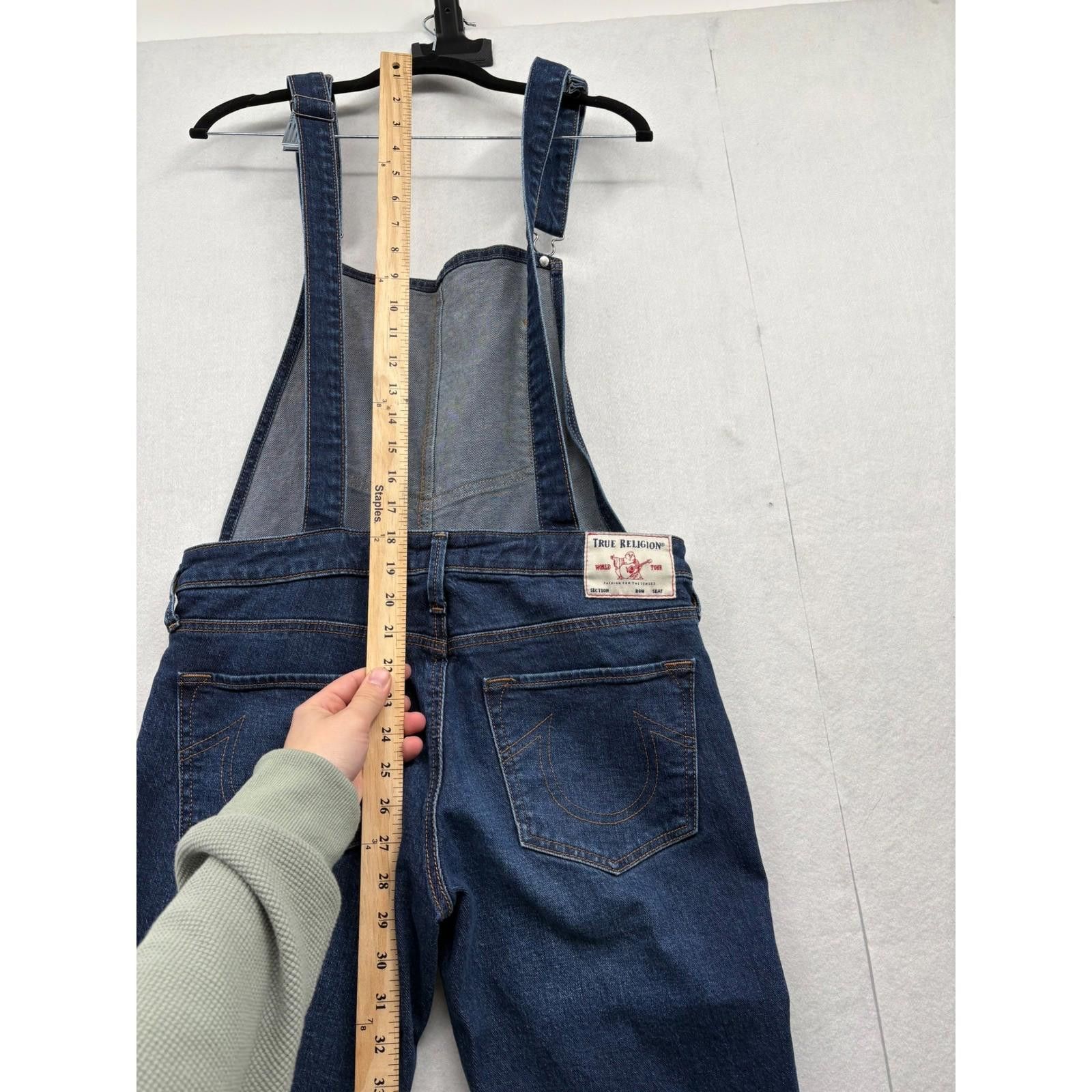 True Religion TRUE RELIGION Women Blue Denim Bib Overalls Pants M Size 32" / US 10 / IT 46 - 9 Thumbnail