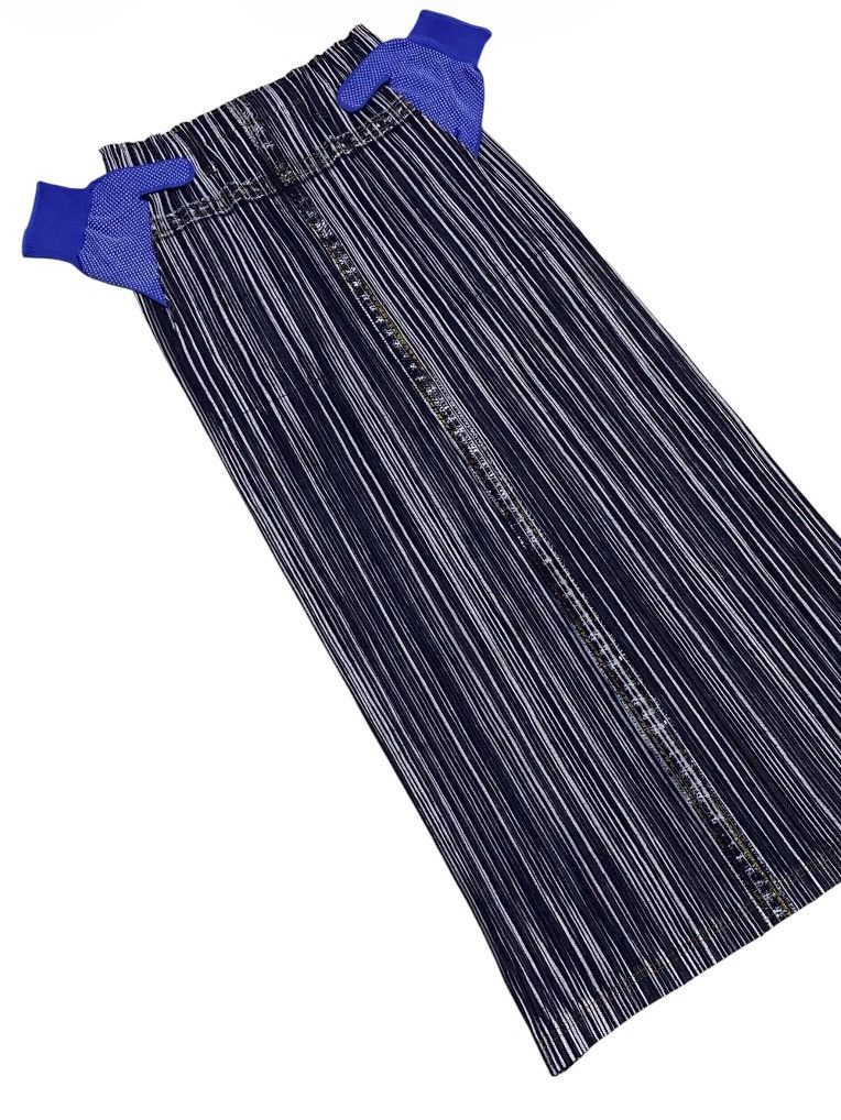 Pleats Please Issey Miyake Pleats Please Denim Patterned Pleated Midi Skirt Size 30" / US 8 / IT 44 - 17 Thumbnail