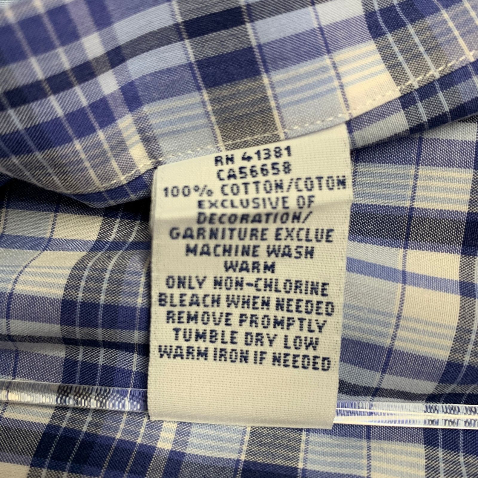 Ralph Lauren Blue Grey Plaid Cotton Button Down Long Sleeve Shirt Size US XXL / EU 58 / 5 - 5 Thumbnail
