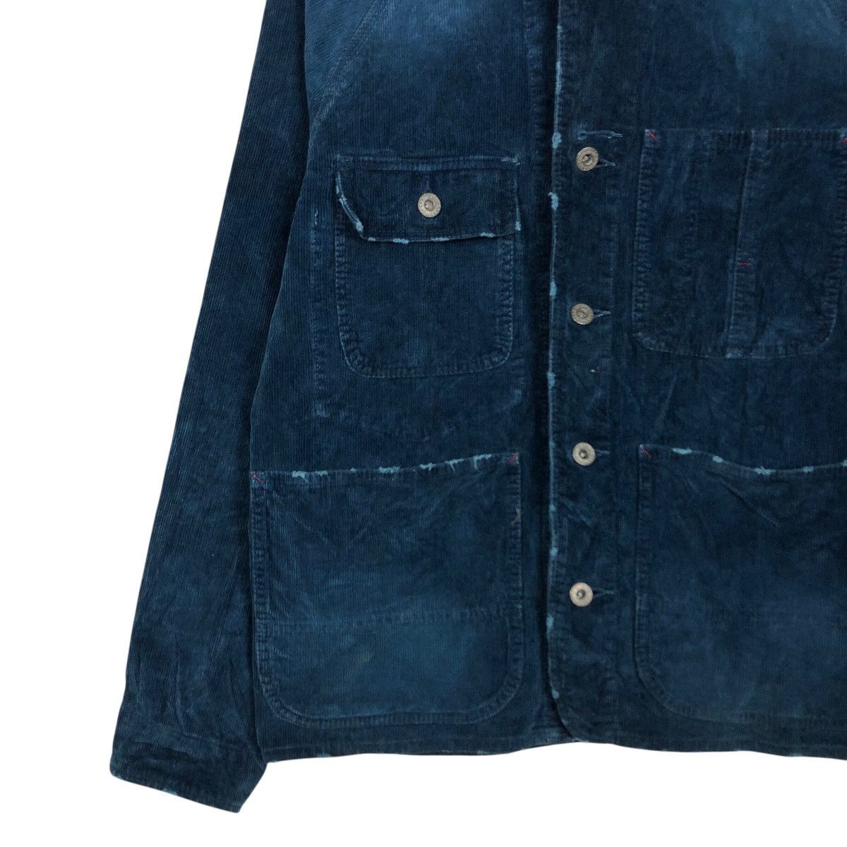 Japanese Brand 📌Rich Blue Indigo Chore Work Jacket Poober Issey Miyake Size US S / EU 44-46 / 1 - 5 Thumbnail